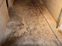 Sangaste lossi kivipõranda puhastamine, foto SodaBlastBaltic