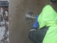 Vabadussilla puhastamine grafitist