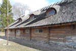 Thatched-roof house
